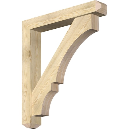 Ekena Millwork Balboa Craftsman Rough Sawn Bracket w/ Offset Brace, Douglas Fir, 6"W x 36"D x 40"H BKT0604X36X40BOA04RDF